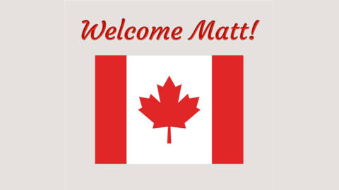 Welcome with Canada Flag