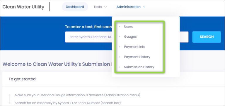 Streamlined Submission Portal Dropdown Menu