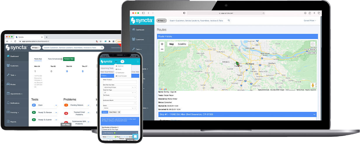 Syncta on a variety of devices
